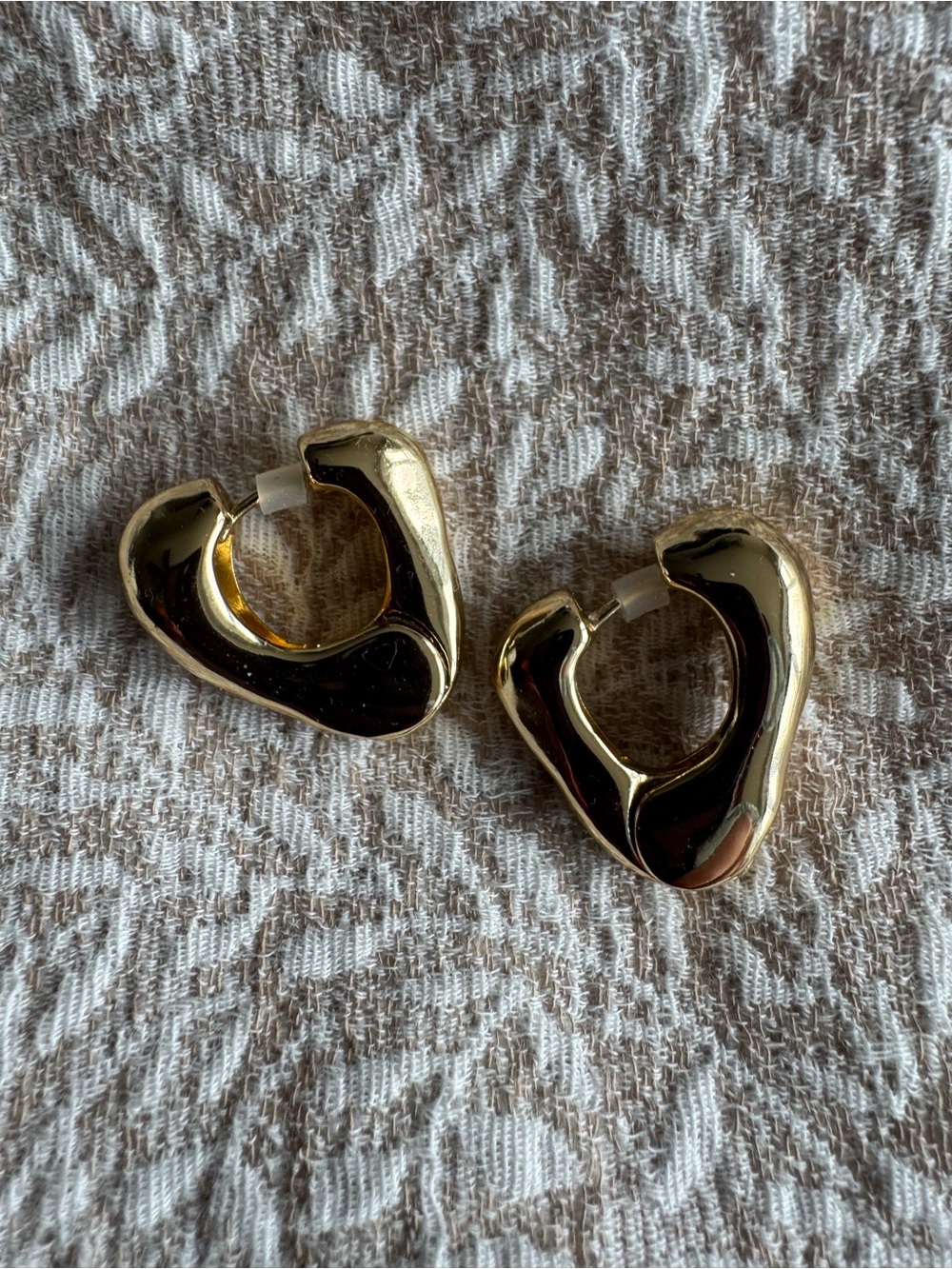 Pilgrim Gold Plated Heart Hoop Earrings - Women's Fashion Jewelry